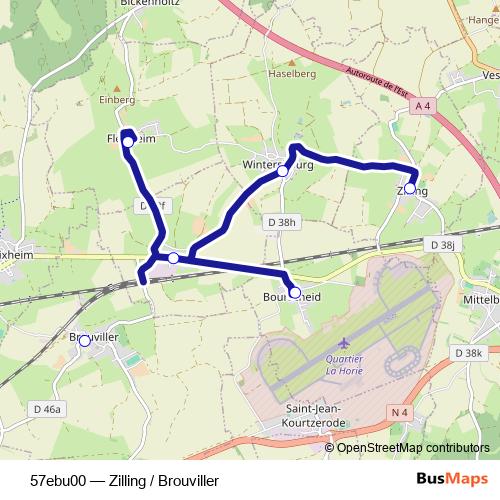 57ebu00 bus Line Map