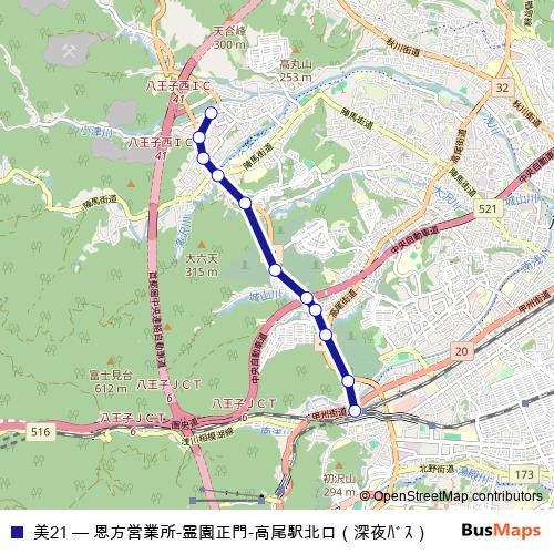 美21 bus Line Map