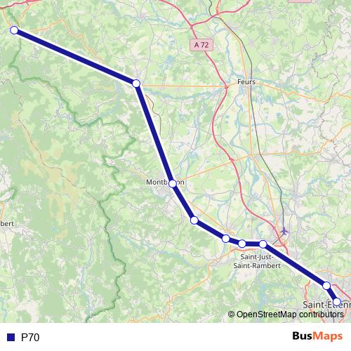 P70 bus Line Map