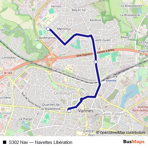 S302 Nav bus Line Map