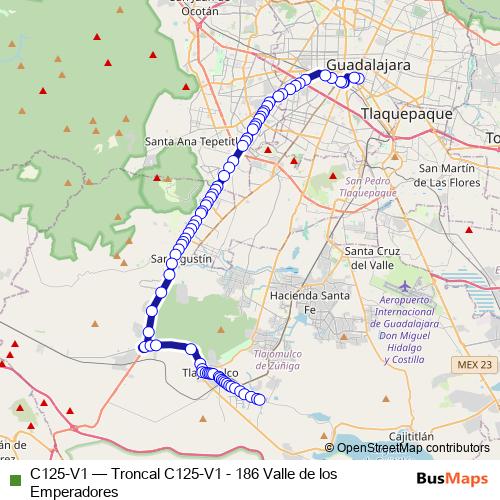 C125-V1 bus Line Map
