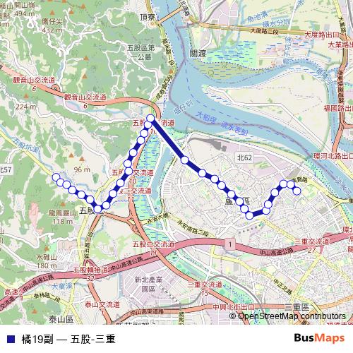 橘19副 bus Line Map
