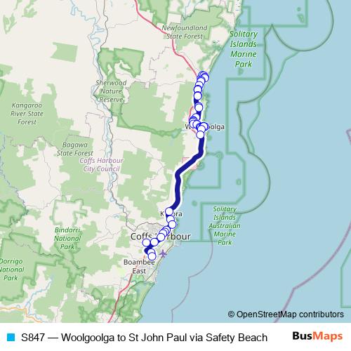 S847 bus Line Map