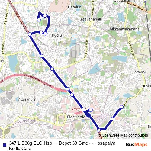 347-L D38g-ELC-Hsp bus Line Map