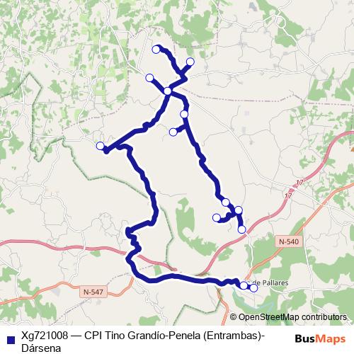 Xg721008 bus Line Map