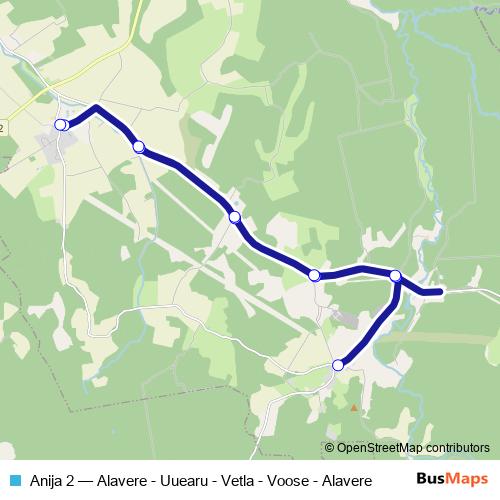 Anija 2 bus Line Map
