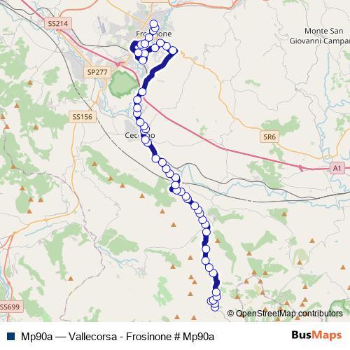 Mp90a bus Line Map