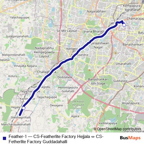 Feather-1 bus Line Map