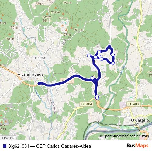 Xg621031 bus Line Map