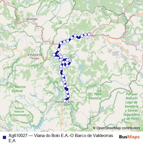 Xg610027 bus Line Map