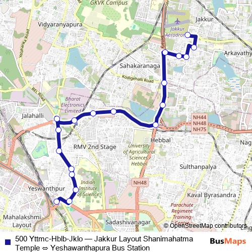 500 Yttmc-Hblb-Jklo bus Line Map