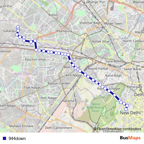 944down bus Line Map