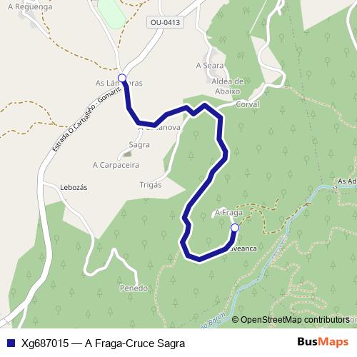 Xg687015 bus Line Map