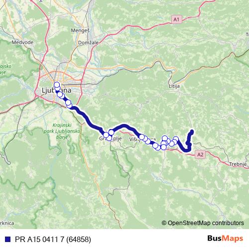 PR A15 0411 7 (64858) bus Line Map