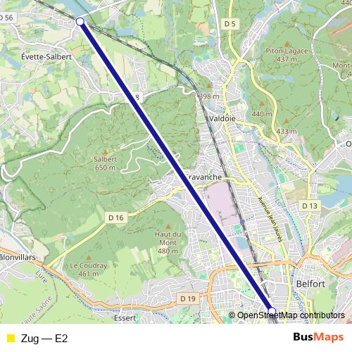 Zug rail Line Map