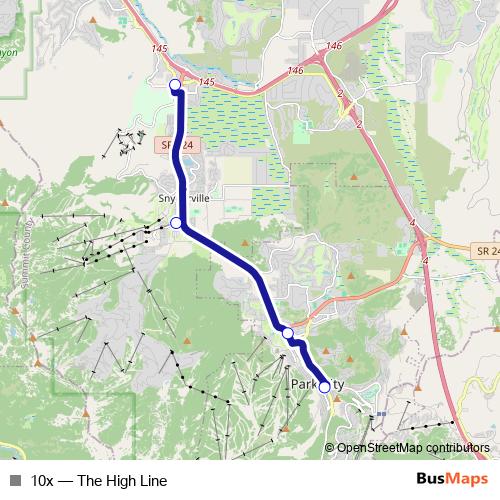 10x bus Line Map