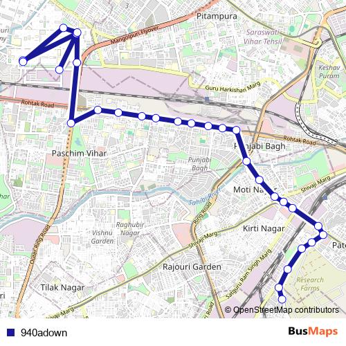 940adown bus Line Map