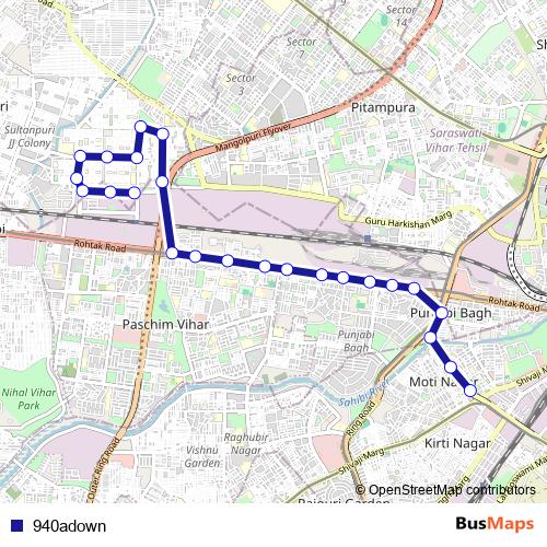 940adown bus Line Map