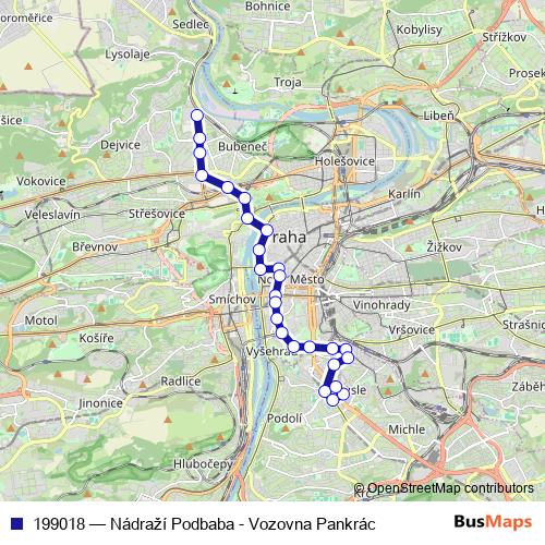199018 tram Line Map
