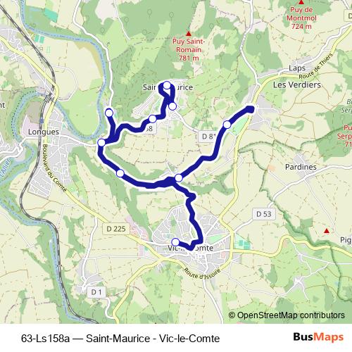 63-Ls158a bus Line Map