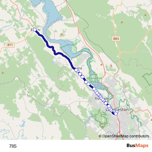785 bus Line Map