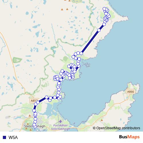 W5A bus Line Map