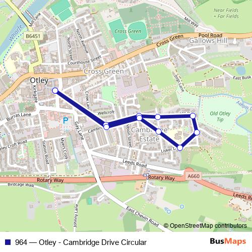 964 bus Line Map