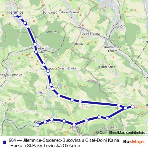 964 bus Line Map