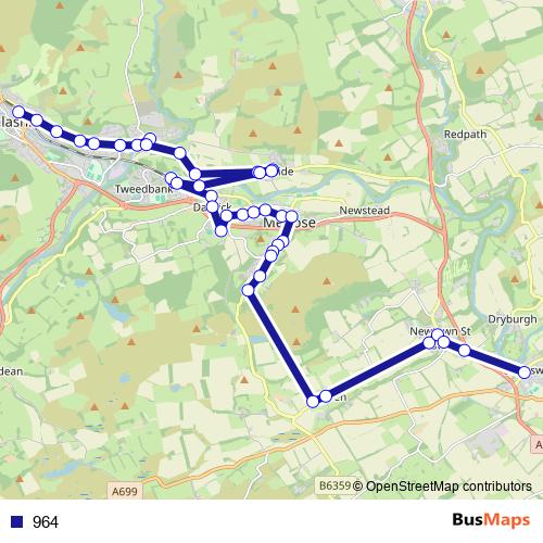 964 bus Line Map