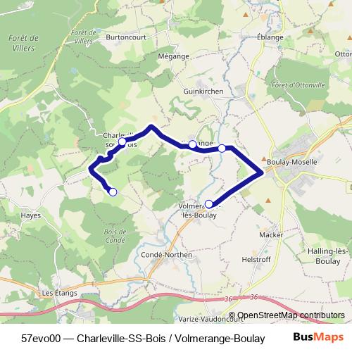 57evo00 bus Line Map