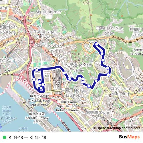 KLN-48 bus Line Map