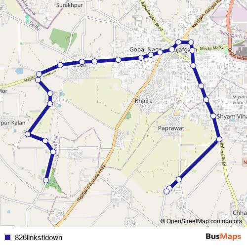826linkstldown bus Line Map