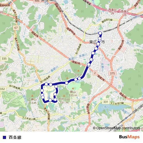 西条線 bus Line Map