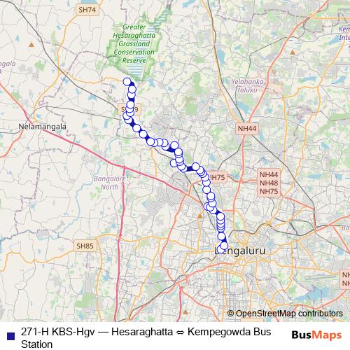 271-H KBS-Hgv bus Line Map