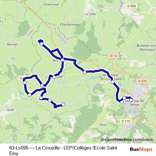 63-Ls095 bus Line Map