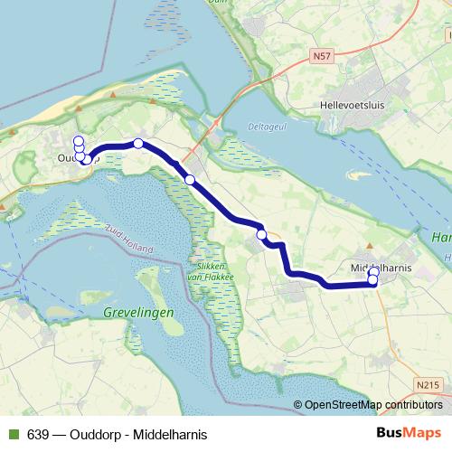 639 bus Line Map