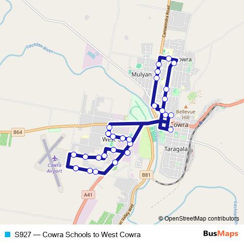 S927 bus Line Map
