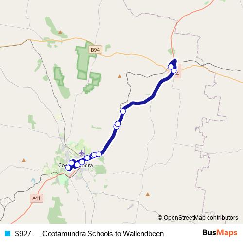 S927 bus Line Map