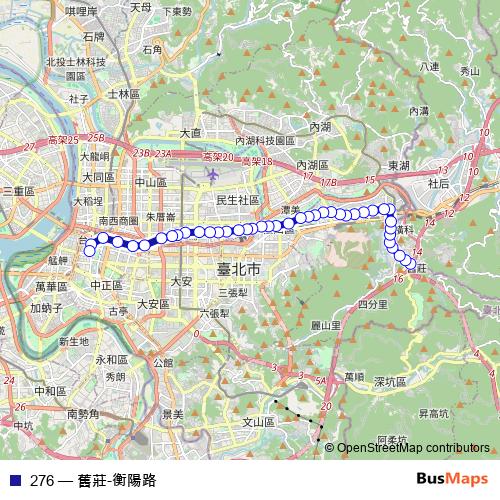 276 bus Line Map