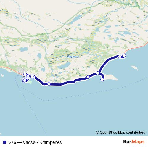 276 bus Line Map