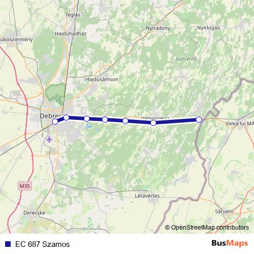 EC 687 Szamos rail Line Map