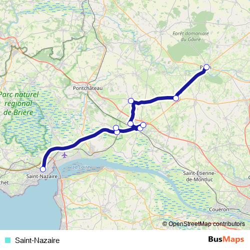 Saint-Nazaire bus Line Map