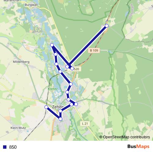 850 rail Line Map