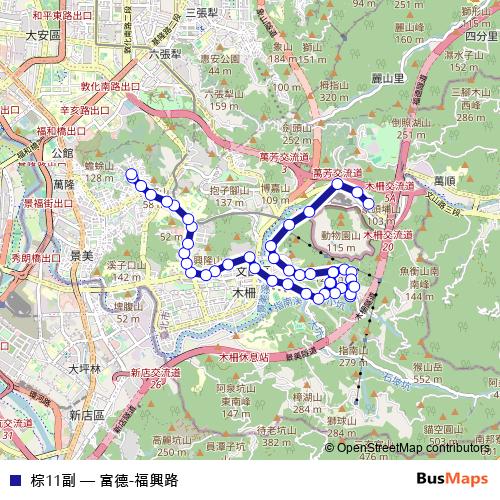 棕11副 bus Line Map