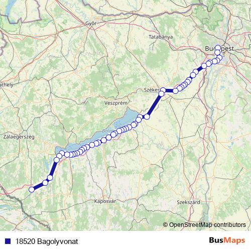 18520 Bagolyvonat rail Line Map