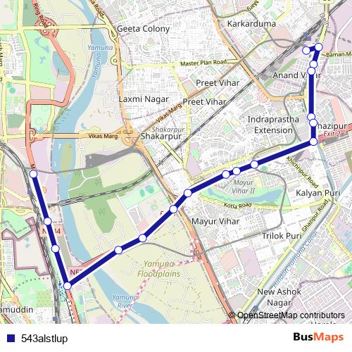 543alstlup bus Line Map