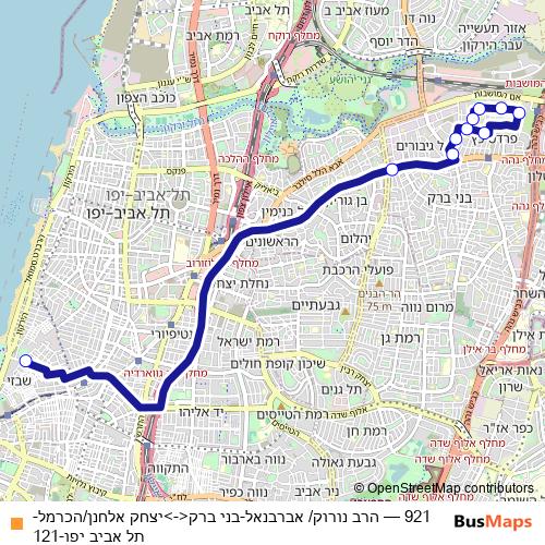 921 bus Line Map
