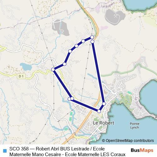 SCO 358 bus Line Map