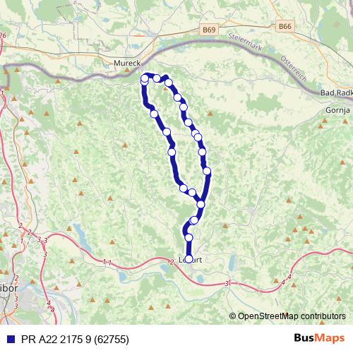 PR A22 2175 9 (62755) bus Line Map