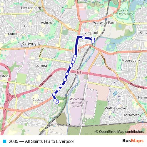 2035 bus Line Map